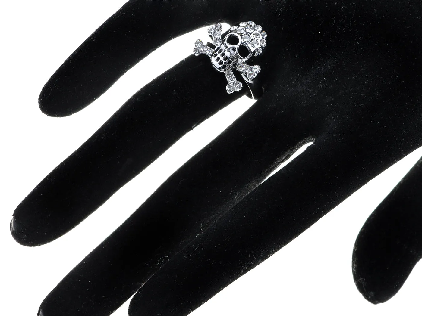 Anarchy Pirate Death Skull Bone Cross Biker Ring sold by Anna-Kaci product image thumbnail 2