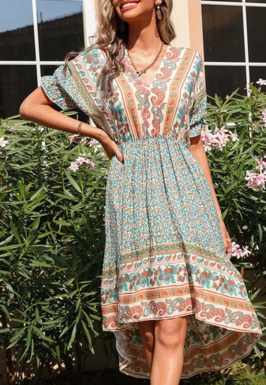 Tie Back Boho Dress sold by Anna-Kaci product image thumbnail 5
