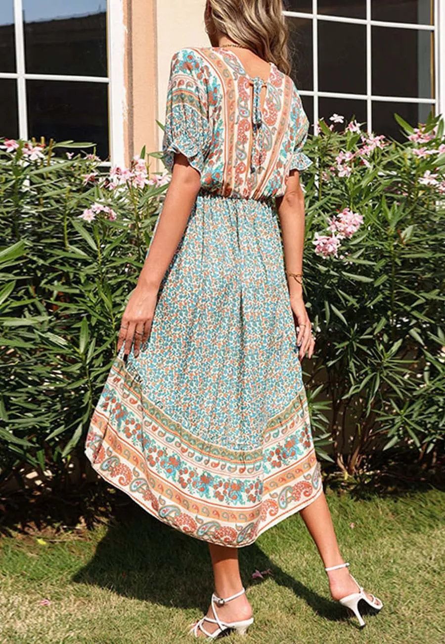 Tie Back Boho Dress sold by Anna-Kaci product image thumbnail 4