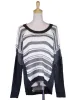 Lush Hello Fall Chunky Striped Raglan Sleeves Contrast Pullover Knit Sweater Top sold by Anna-Kaci