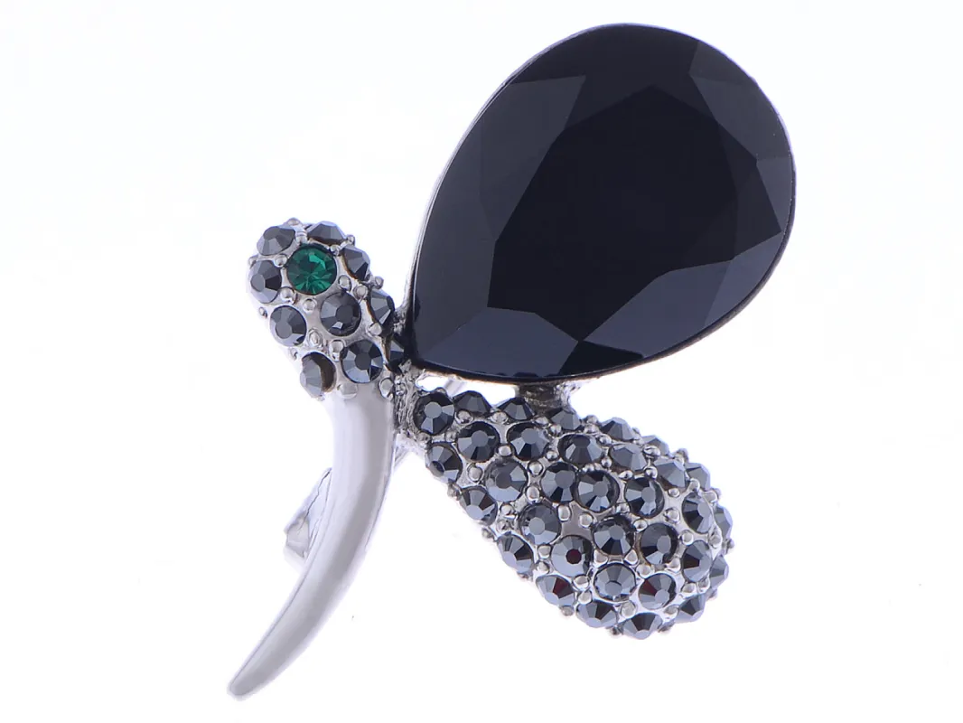 Swarovski Crystal Vintage Silver Winged Butterfly Brooch Pin sold by Anna-Kaci