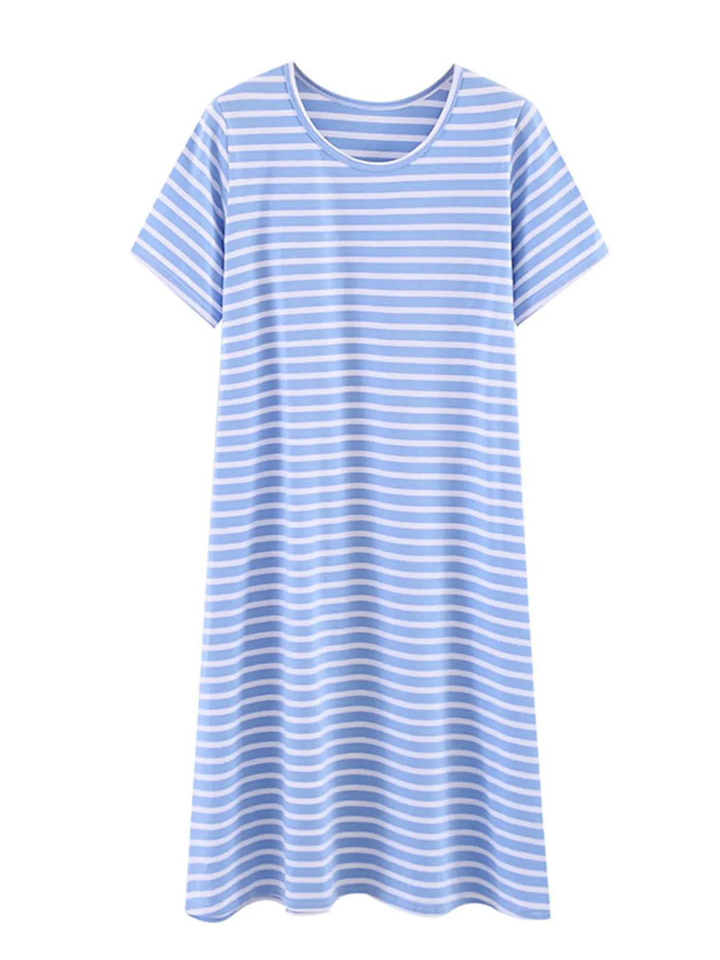 Summer Striped Short Sleeve Pajamas Dress sold by Anna-Kaci product image thumbnail 2