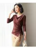 Side Gathered Cinched Top sold by Anna-Kaci