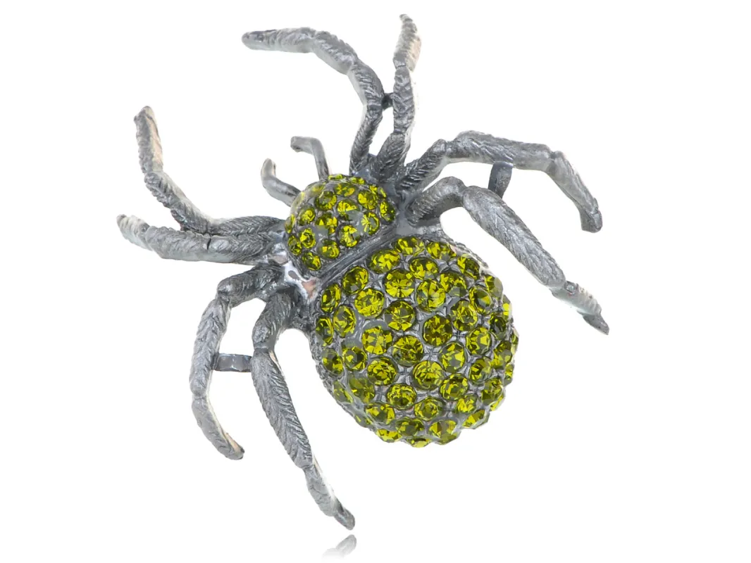 Vintage Repro Peridot Spider Jewelry Pin Brooch sold by Anna-Kaci