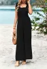 Tie-Shoulder Wide Leg Jumpsuit sold by Anna-Kaci