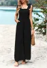 Tie-Shoulder Wide Leg Jumpsuit sold by Anna-Kaci