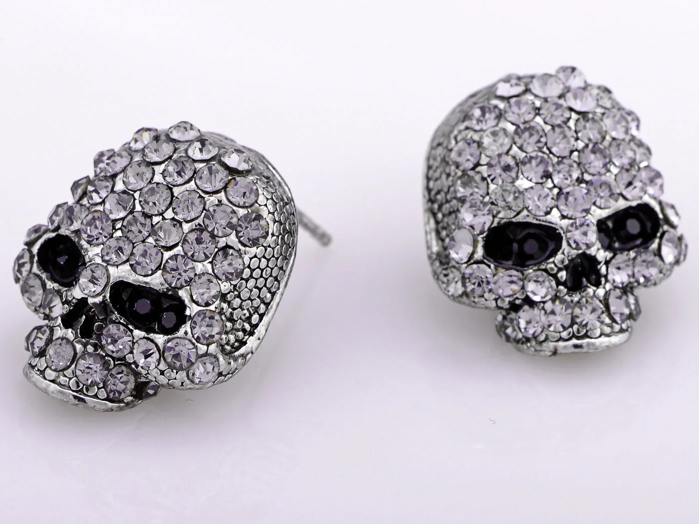 Scaled Threatening Scary Skull Element Earrings sold by Anna-Kaci product image thumbnail 2