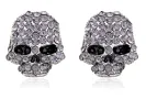 Scaled Threatening Scary Skull Element Earrings sold by Anna-Kaci