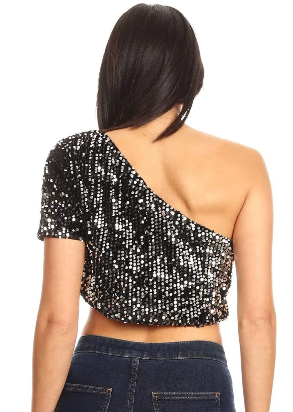 Sparkly Sequin Cocktail Top & Maxi Skirt sold by Anna-Kaci product image thumbnail 2