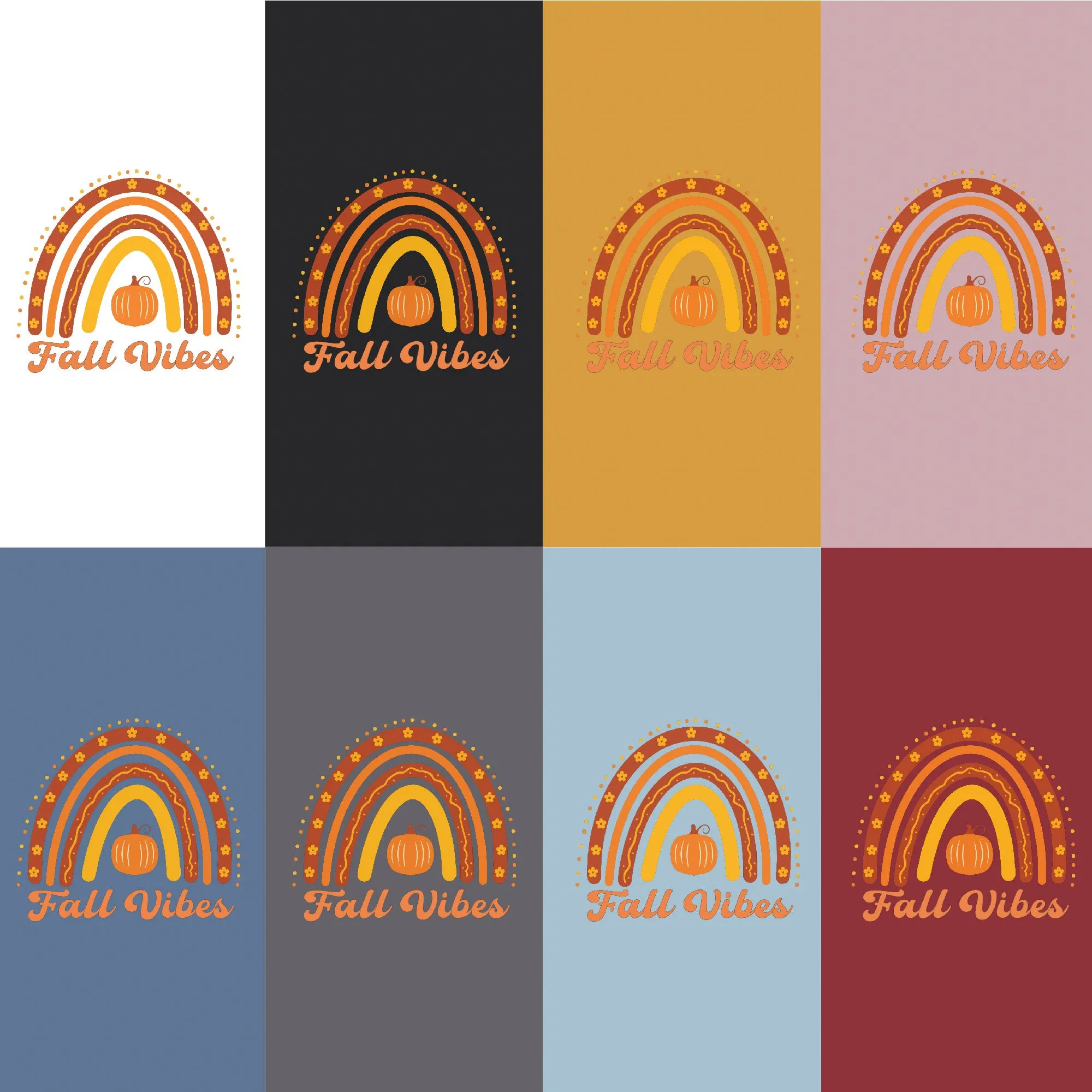 Pumpkin & Autumn Elements Infused 'Fall Vibes' T-Shirt sold by Anna-Kaci product image thumbnail 3