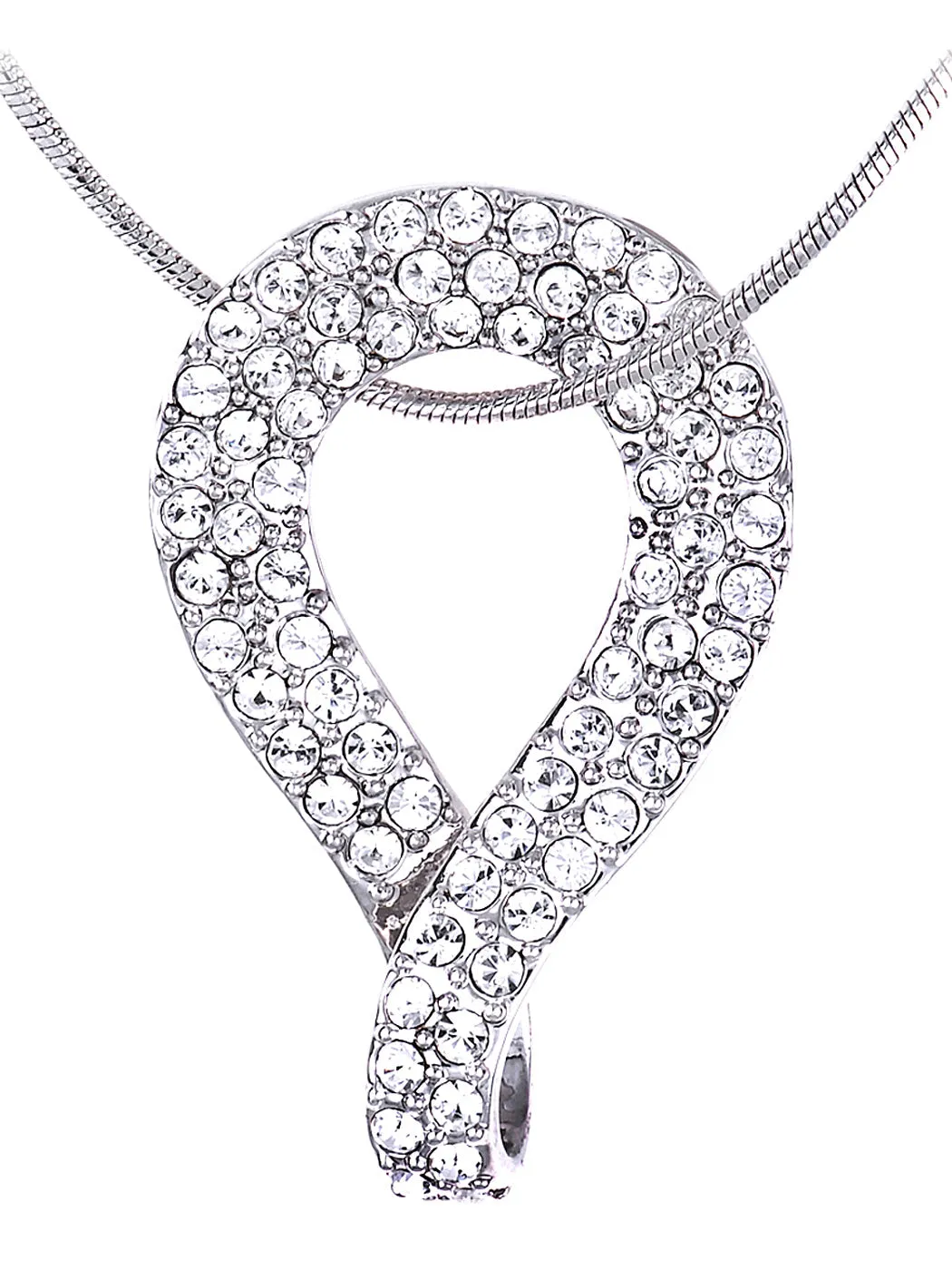 Swarovski Crystal Elements Infinity Teardrop Pendant Necklace sold by Anna-Kaci
