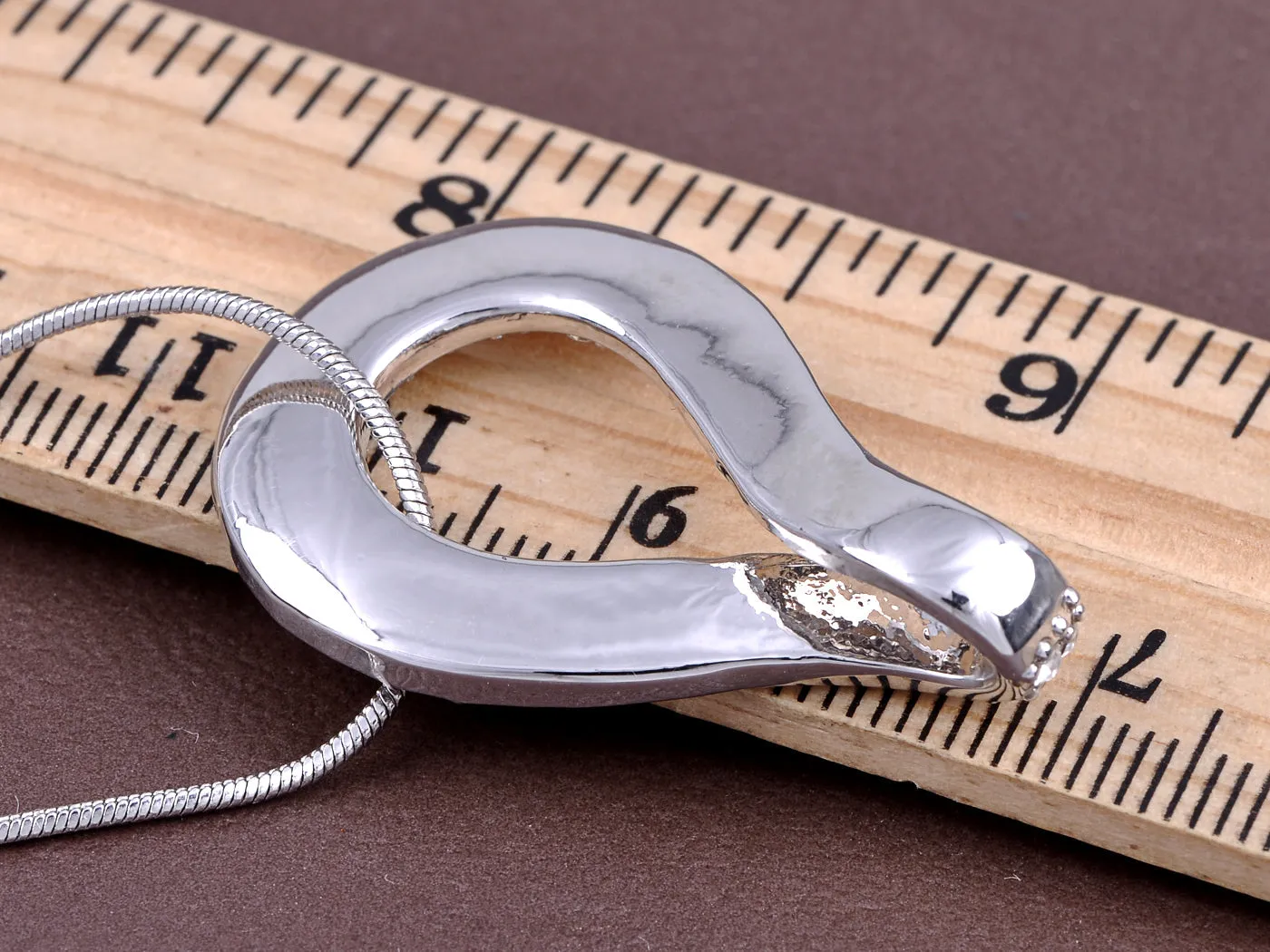 Swarovski Crystal Elements Infinity Teardrop Pendant Necklace sold by Anna-Kaci product image thumbnail 3