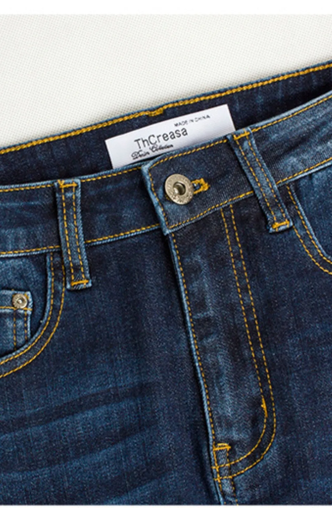 High Waist Distressed Denim Skirt sold by Anna-Kaci product image thumbnail 5