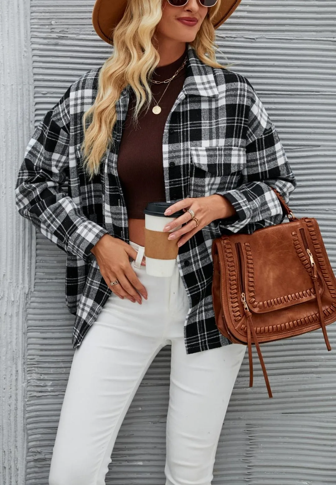 Classic Plaid Pattern Shacket sold by Anna-Kaci product image thumbnail 3