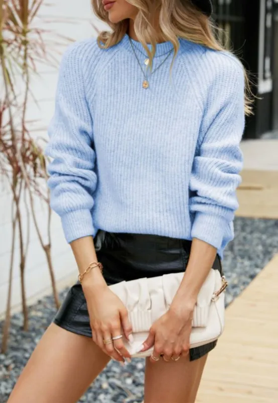 Solid Color Cozy Knit Sweater sold by Anna-Kaci