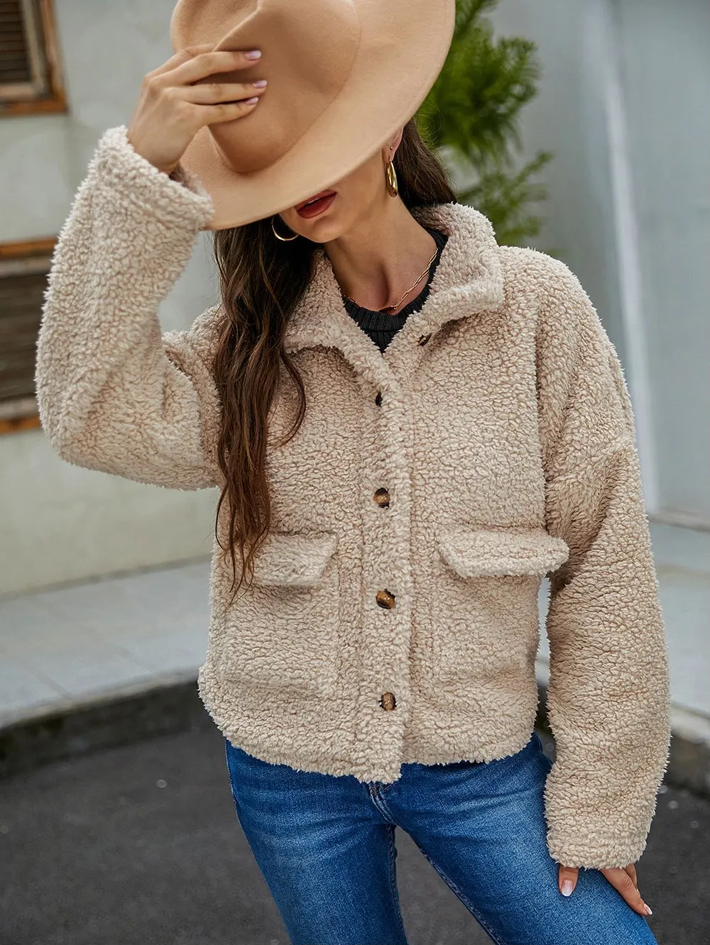 Faux Shearling Teddy Jacket sold by Anna-Kaci product image thumbnail 5