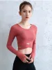 Cropped Cross Hem Yoga Top sold by Anna-Kaci