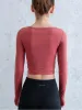 Cropped Cross Hem Yoga Top sold by Anna-Kaci