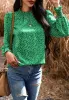 Ruffle Neck Floral Blouse sold by Anna-Kaci