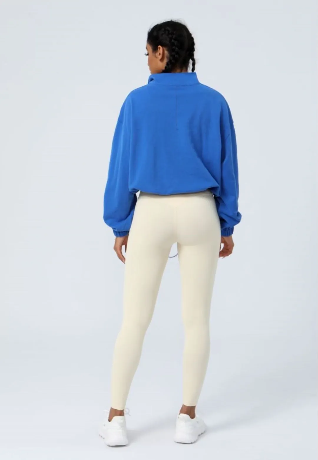 Loose Long Sleeve Casual Zipper Jacket Sport Sweatshirt sold by Anna-Kaci product image thumbnail 4