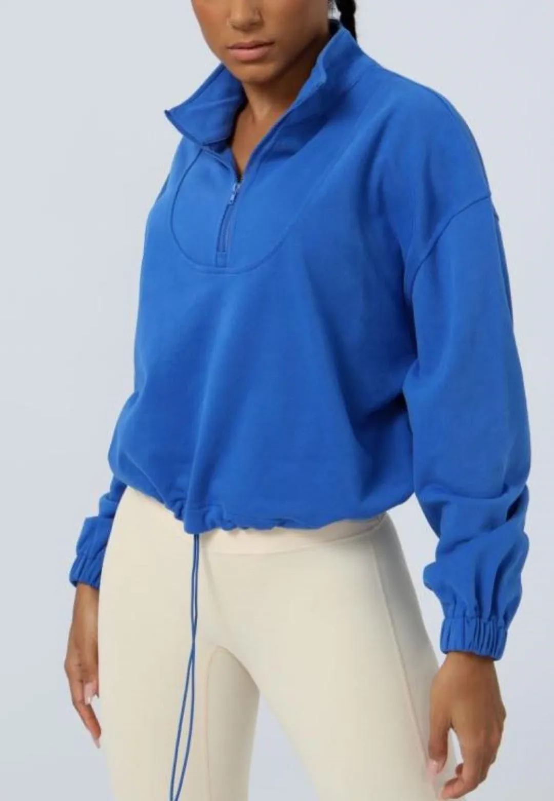Loose Long Sleeve Casual Zipper Jacket Sport Sweatshirt sold by Anna-Kaci product image thumbnail 5