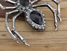 Pirate Gun Black Jeweled Spider Insect Pin Brooch sold by Anna-Kaci