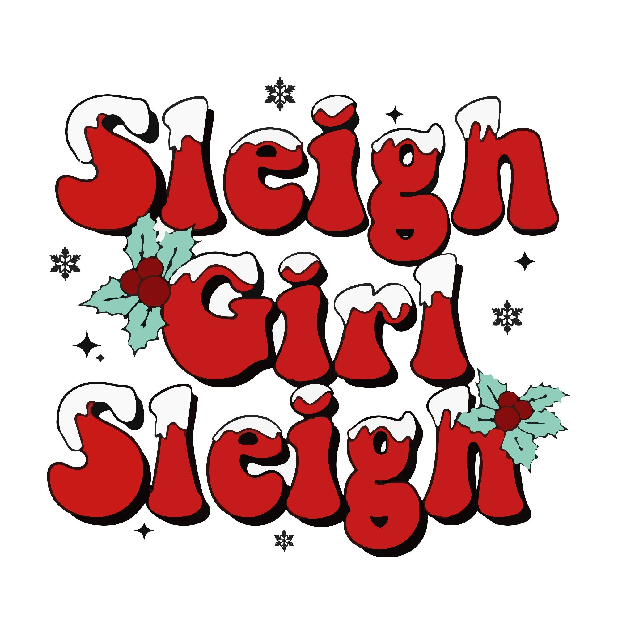 Spread Cheer 'Sleigh Girl Sleigh' Christmas T-shirt sold by Anna-Kaci product image thumbnail 3