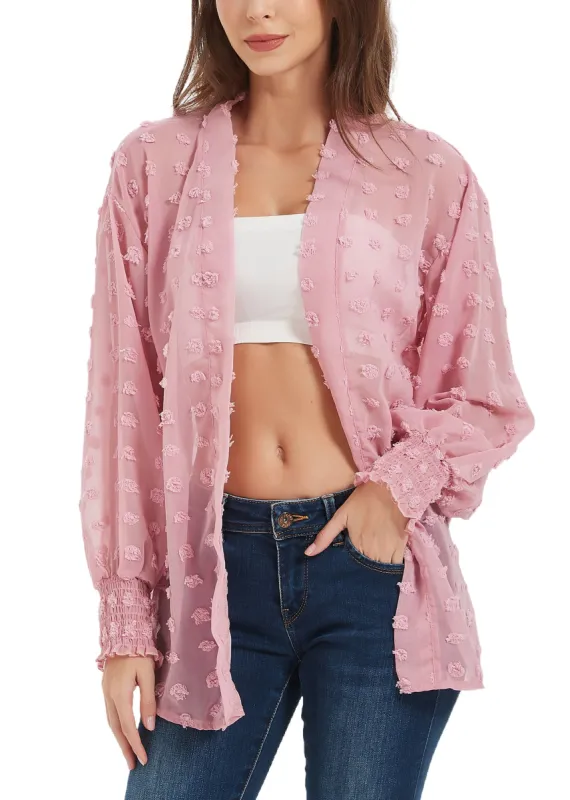 Clip Dot Bishop Sleeve Cardi made by Anna-Kaci