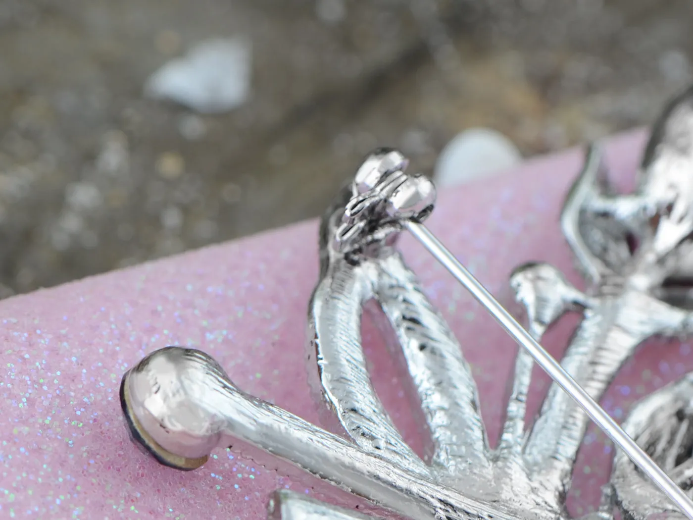 Swarovski Crystal Colorful Blue Purple Floral Brooch Pin sold by Anna-Kaci product image thumbnail 4