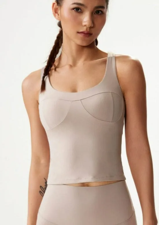 Crossover Racerback Lined Bra Fitness Tank Top sold by Anna-Kaci product image thumbnail 2
