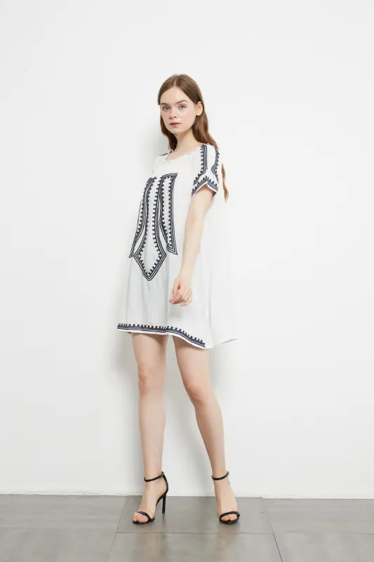 Printed Versatile Off Shoulder Smocked Dress sold by Anna-Kaci