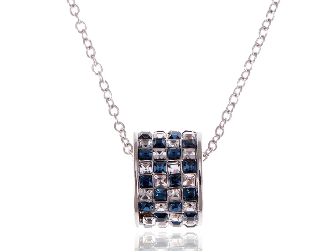 Swarovski Crystal Sapphire Shadow Elements Ring Power Key Of Life Necklace sold by Anna-Kaci