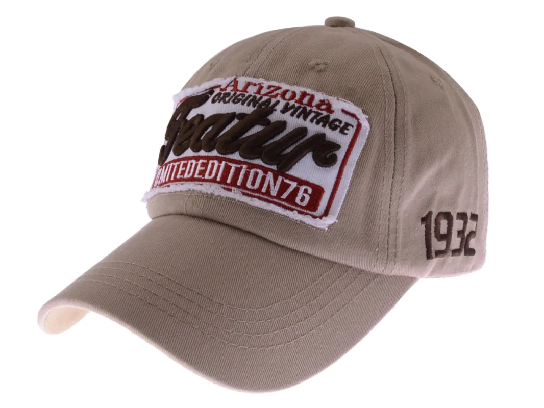 Anna-Kaci Unisex Vintage Paw Patch Embroidery Baseball Cap Distressed Summer Vented Sun Cap Hat sold by Anna-Kaci