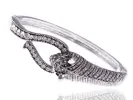 Swarovski Crystal Elements Encrusted Fierce Jaguar Head Bangle Bracelet sold by Anna-Kaci