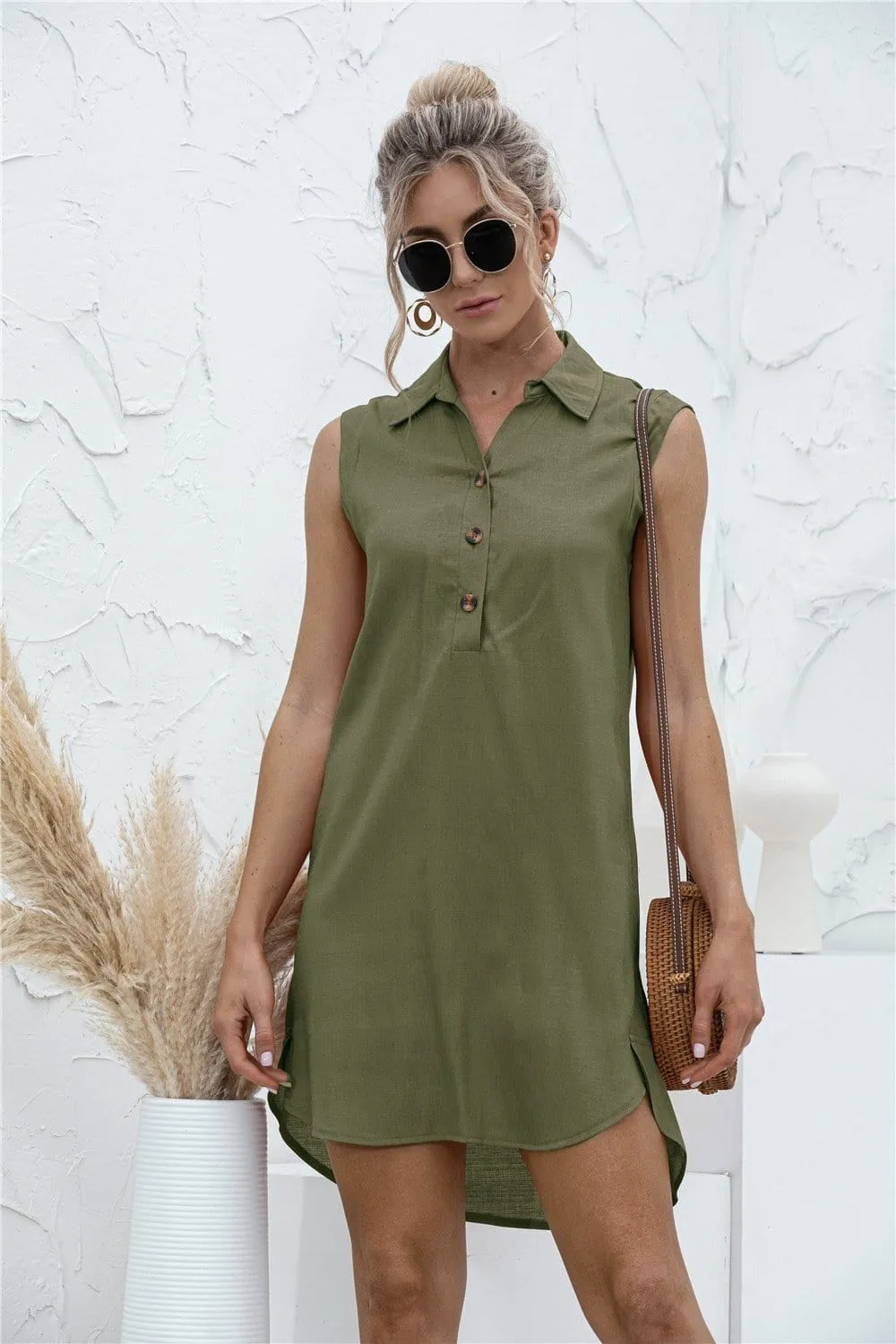 High-Low Button Tunic sold by Anna-Kaci product image thumbnail 2