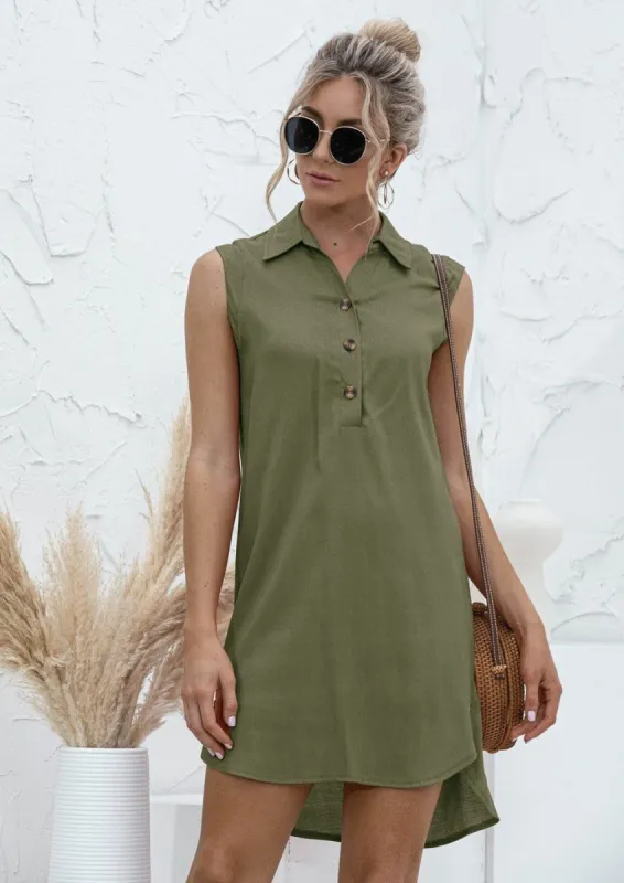 High-Low Button Tunic sold by Anna-Kaci
