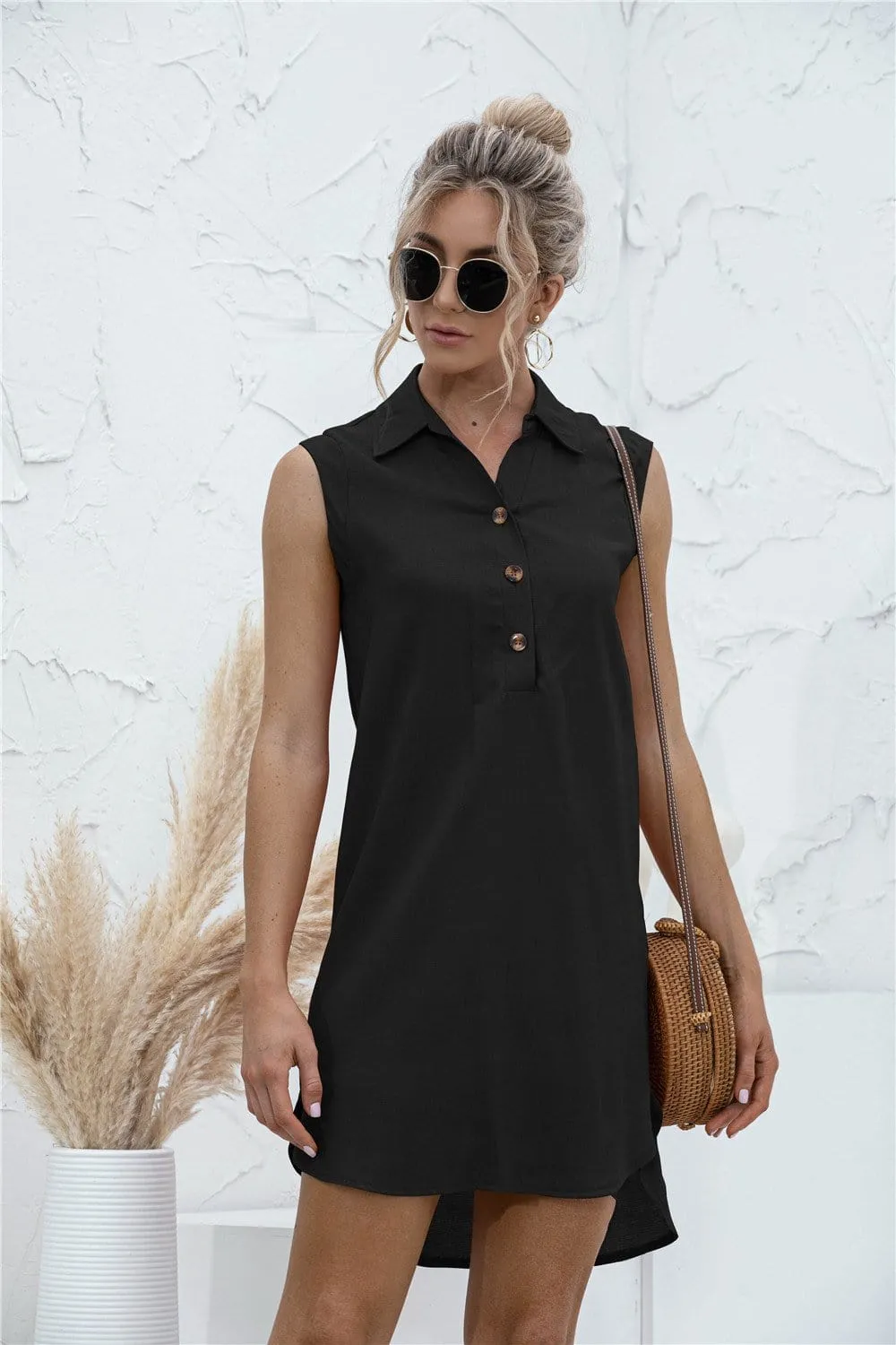High-Low Button Tunic sold by Anna-Kaci product image thumbnail 4