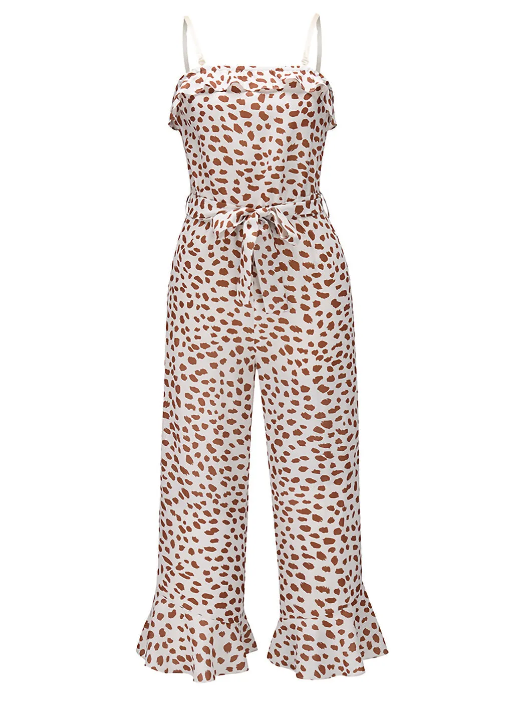 Off Shoulder Floral Wide Leg Chiffon Jumpsuit Romper sold by Anna-Kaci product image thumbnail 3