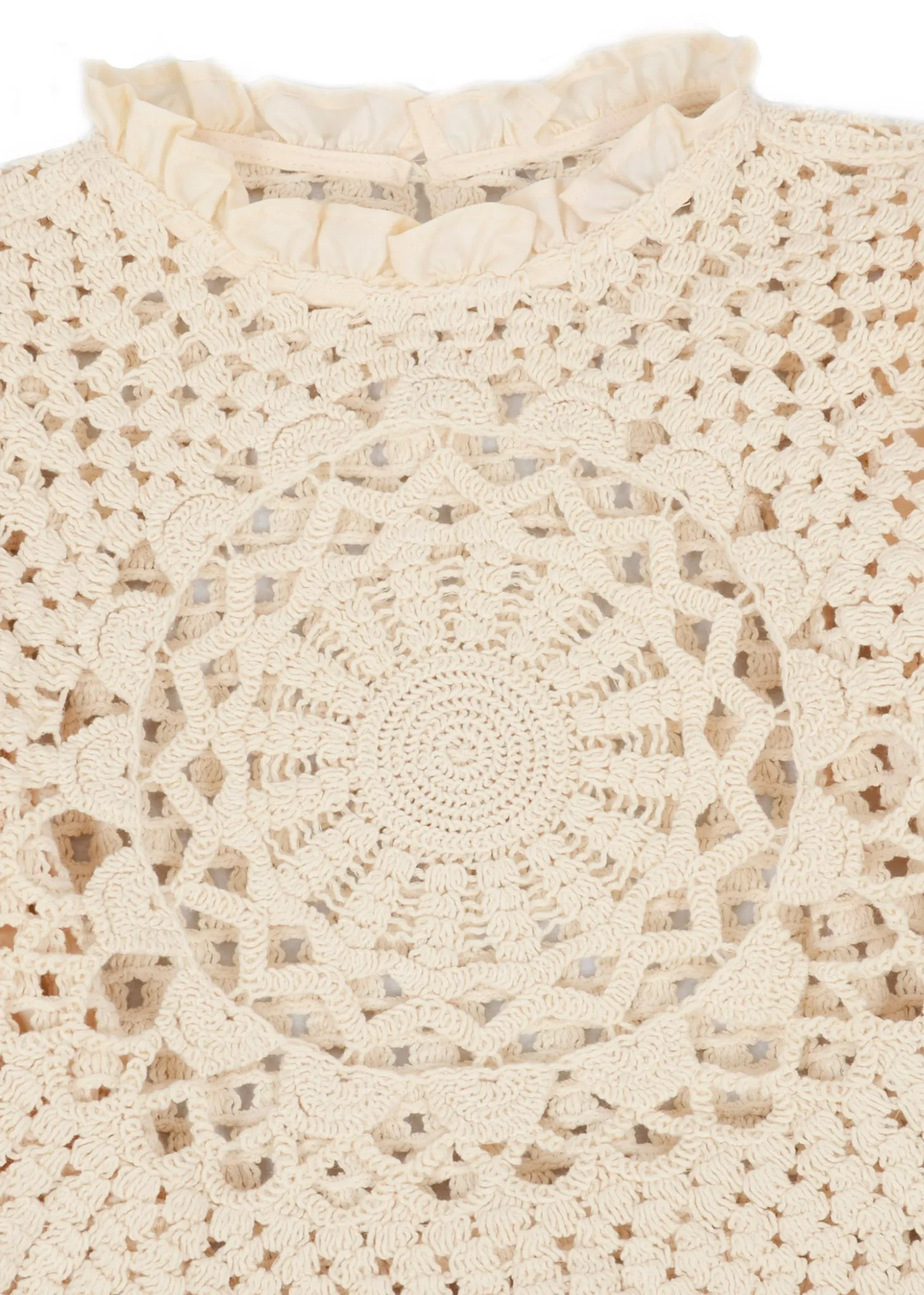 Ruffle Detail Crochet Pattern Blouse sold by Anna-Kaci product image thumbnail 5