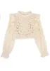 Ruffle Detail Crochet Pattern Blouse sold by Anna-Kaci