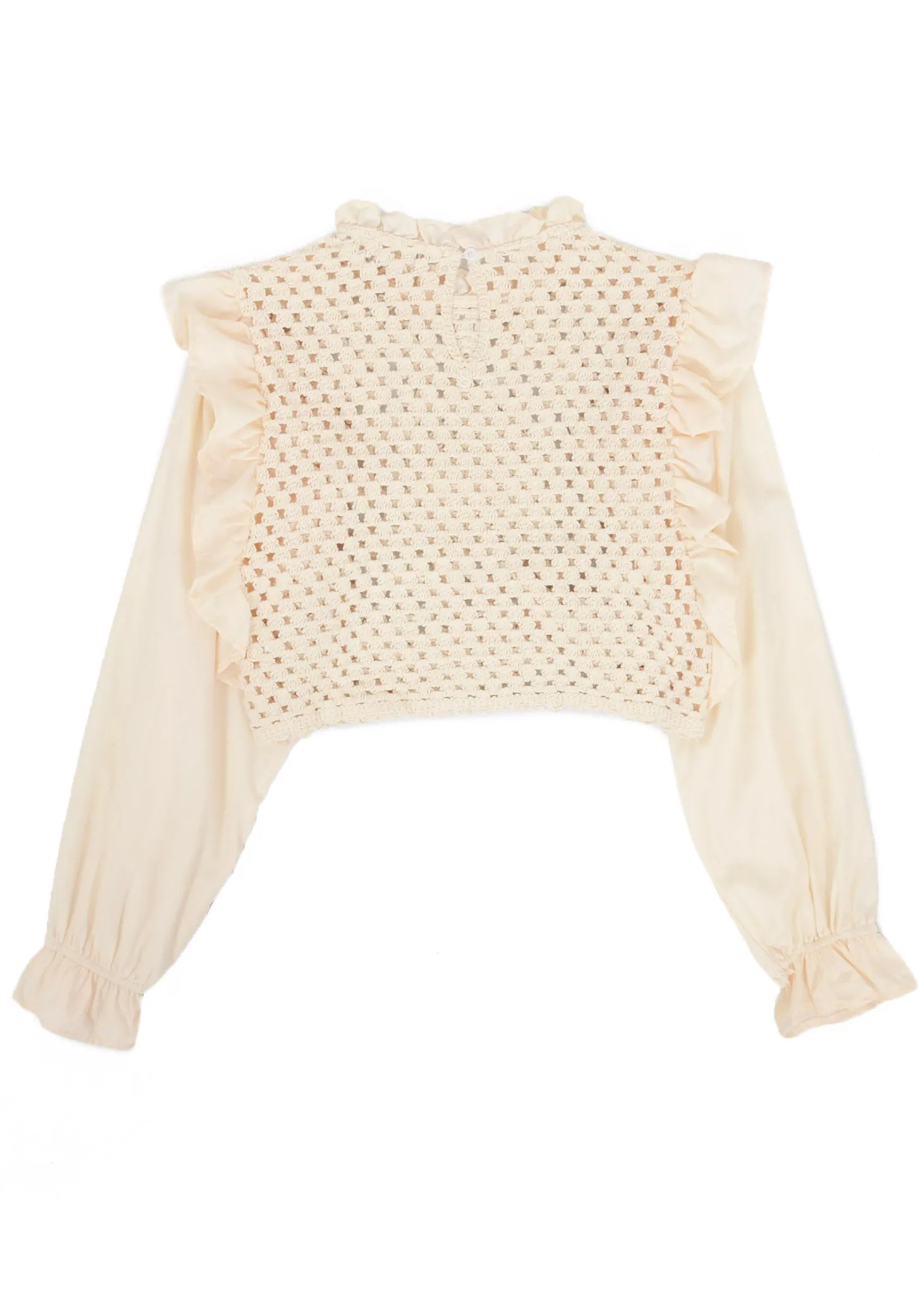 Ruffle Detail Crochet Pattern Blouse sold by Anna-Kaci product image thumbnail 4