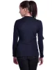 Dark Navy Blue Vertical Triple Slash Open Sleeves Pullover Top sold by Anna-Kaci