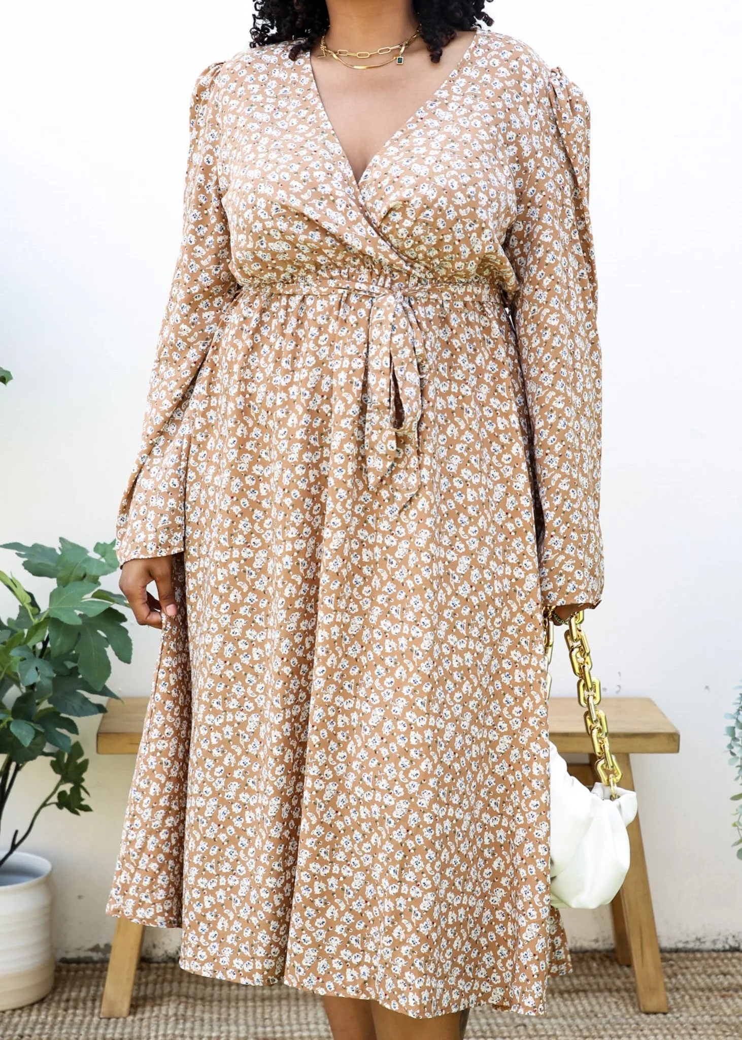 Plus Size Paisley Print Wrap Flwoy Maxi Dress sold by Anna-Kaci product image thumbnail 5