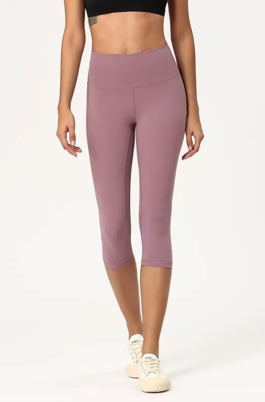 High Waisted Cropped Fitness Leggings sold by Anna-Kaci
