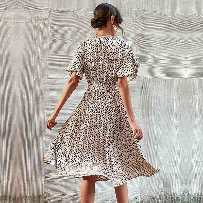 Cheetah Print Pleated Dress sold by Anna-Kaci product image thumbnail 5