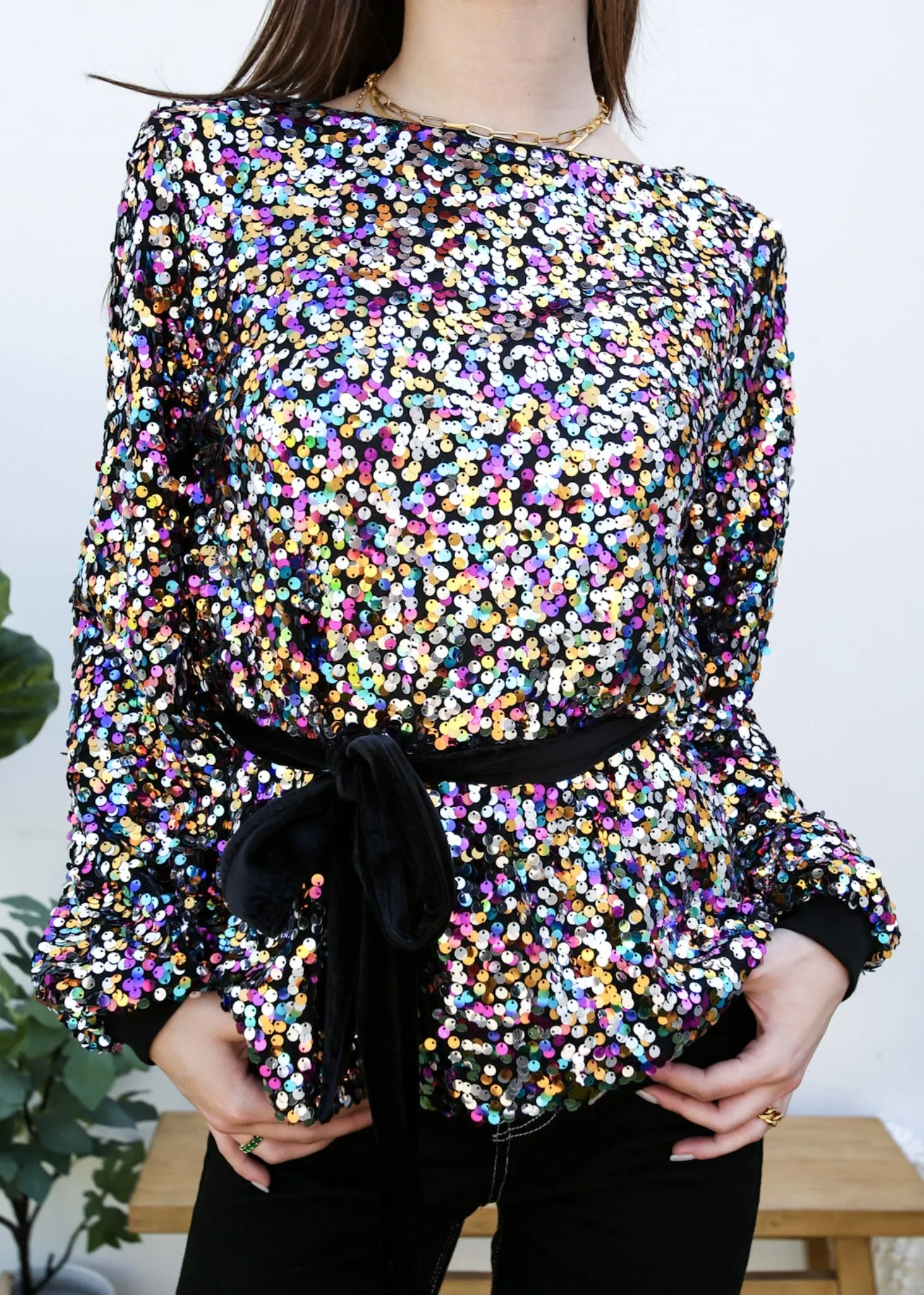 Sequin Party Sweatshirt Pullover Top sold by Anna-Kaci