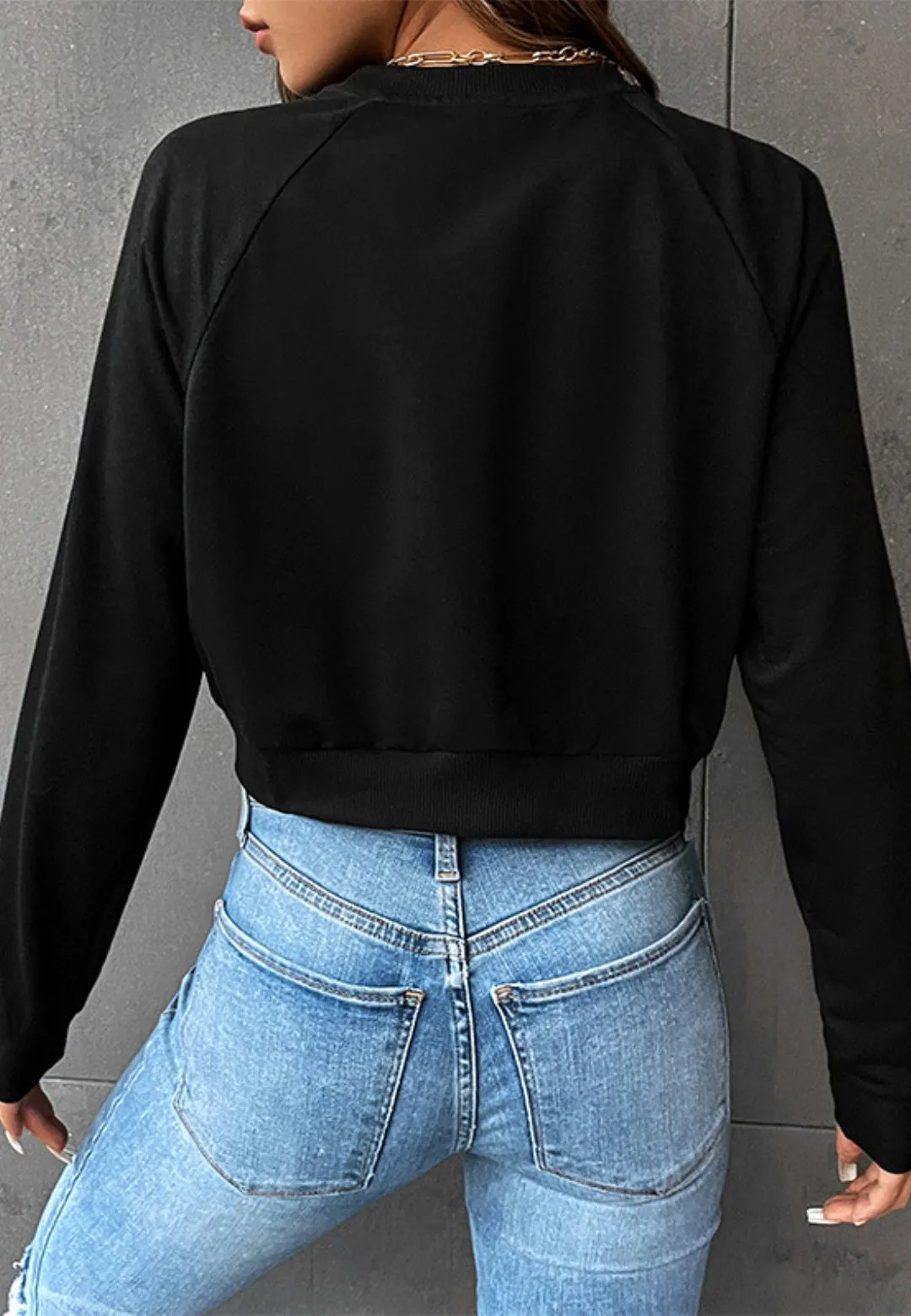 Heart Print Cropped Sweater sold by Anna-Kaci product image thumbnail 4