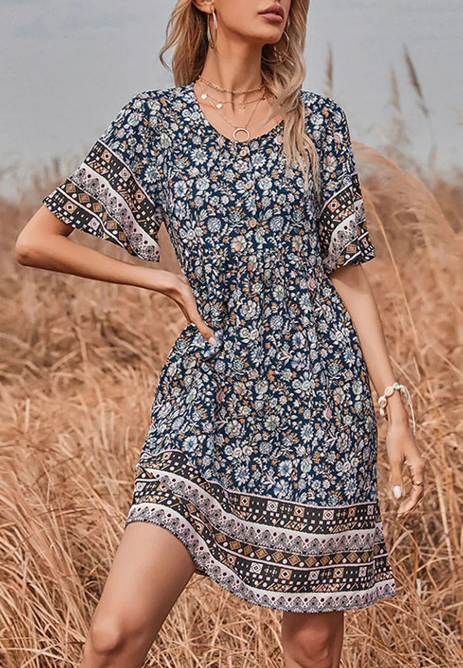 Boho Short Sleeve Dress sold by Anna-Kaci product image thumbnail 3