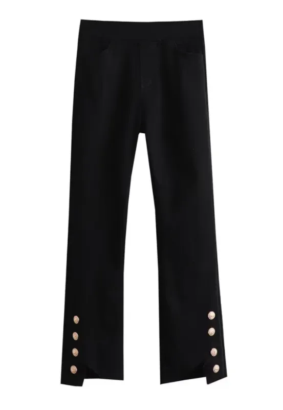 Sailor Button Detail Pants sold by Anna-Kaci