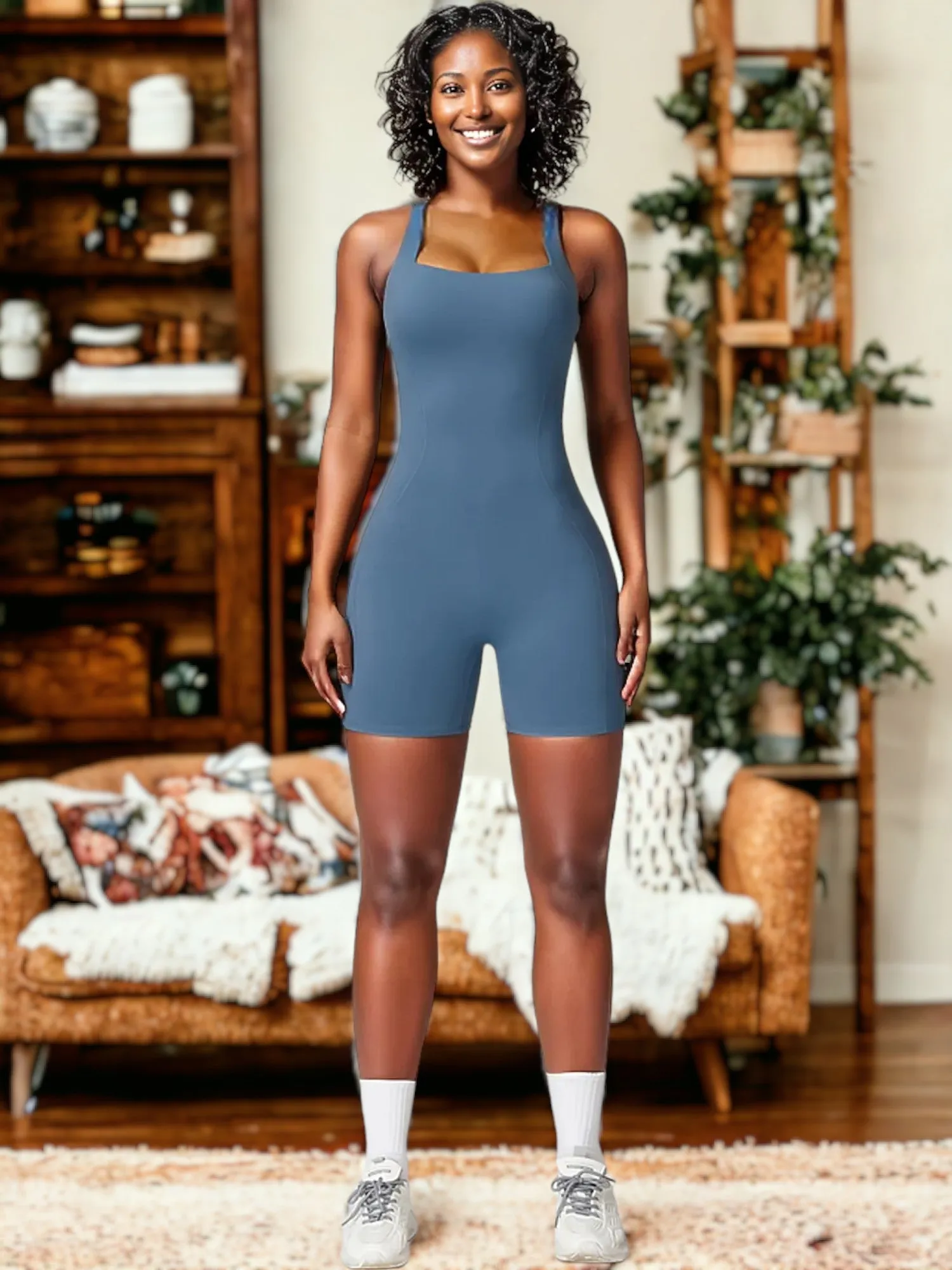 Halter Neck One-Piece Yoga Jumpsuit sold by Anna-Kaci product image thumbnail 3